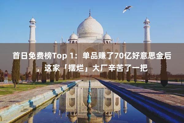 首日免费榜Top 1：单品赚了70亿好意思金后，这家「摆烂」大厂辛苦了一把